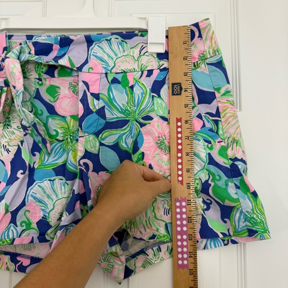 Lilly Pulitzer Kaden Shorts 4” Multi Beak Calm Carry On Bow Belt Women’s 10 - Picture 3 of 16